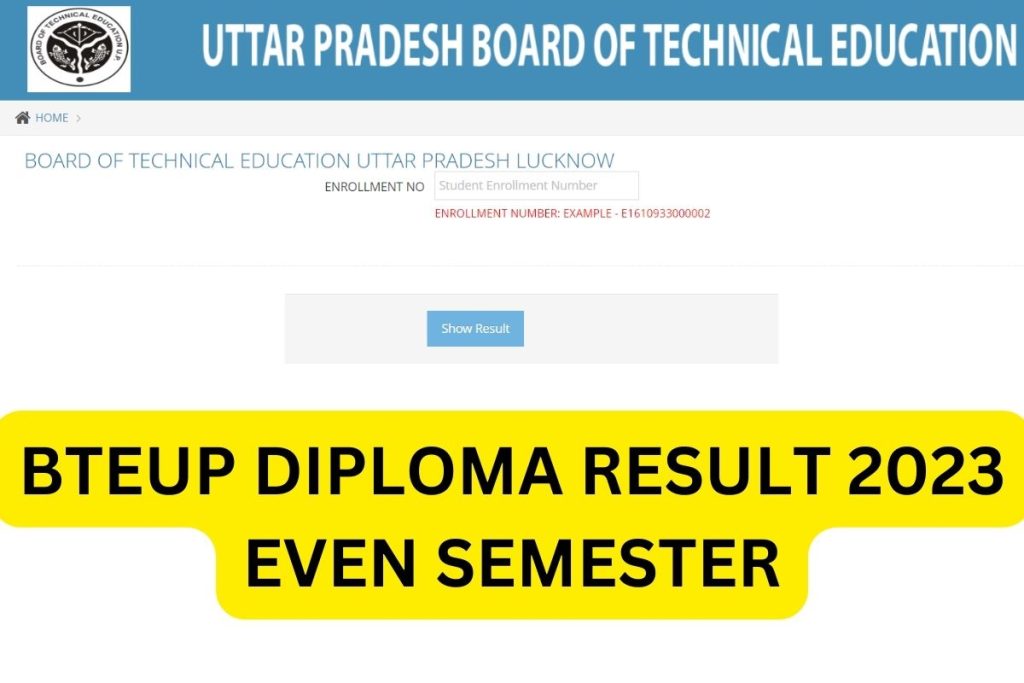 BTEUP Result 2023, UP Polytechnic Diploma 2, 4, 6 Semester Link