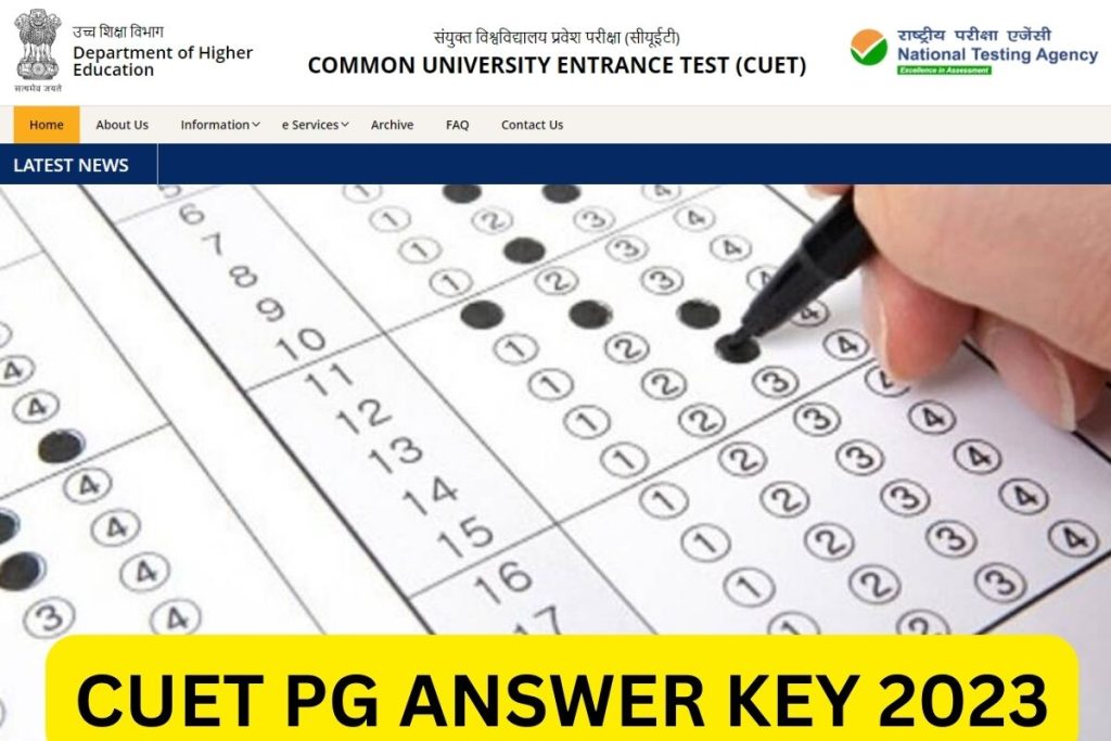 CUET PG Answer Key 2023, Download cuet.nta.nic.in Response Sheet