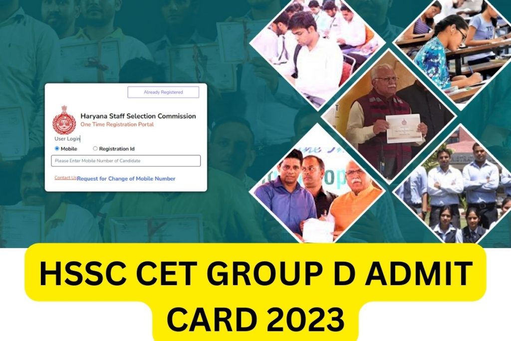 HSSC CET Group D Admit Card 2023, Exam Date