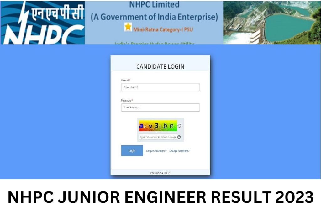 NHPC JE Result 2023, Junior Engineer Cut Off Marks, Merit List