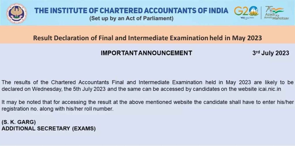 ca final results