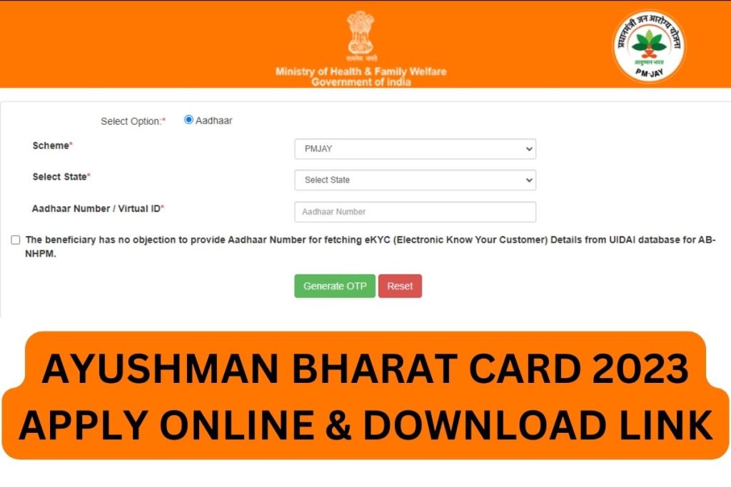 Ayushman Bharat Card 2023 Apply Online, Eligibility, ABHA Card Download @ pmjay.gov.in