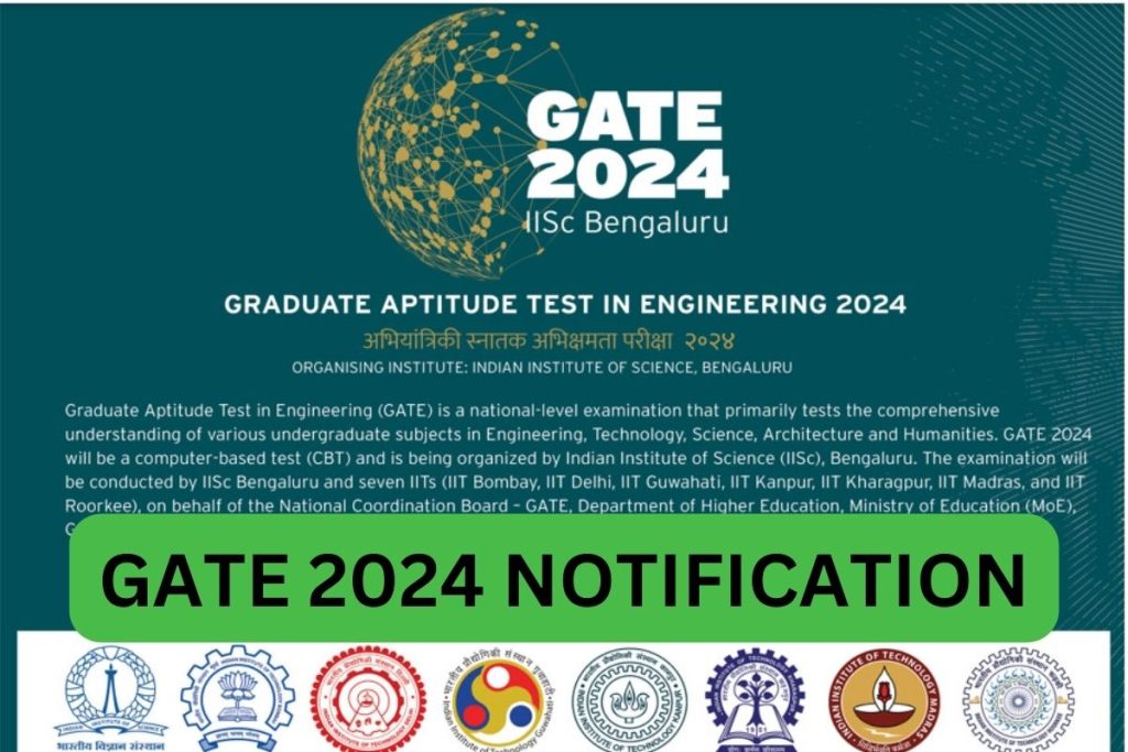 GATE 2024 अधिसूचना, आवेदन पत्र, पात्रता, परीक्षा तिथि, ऑनलाइन आवेदन करें