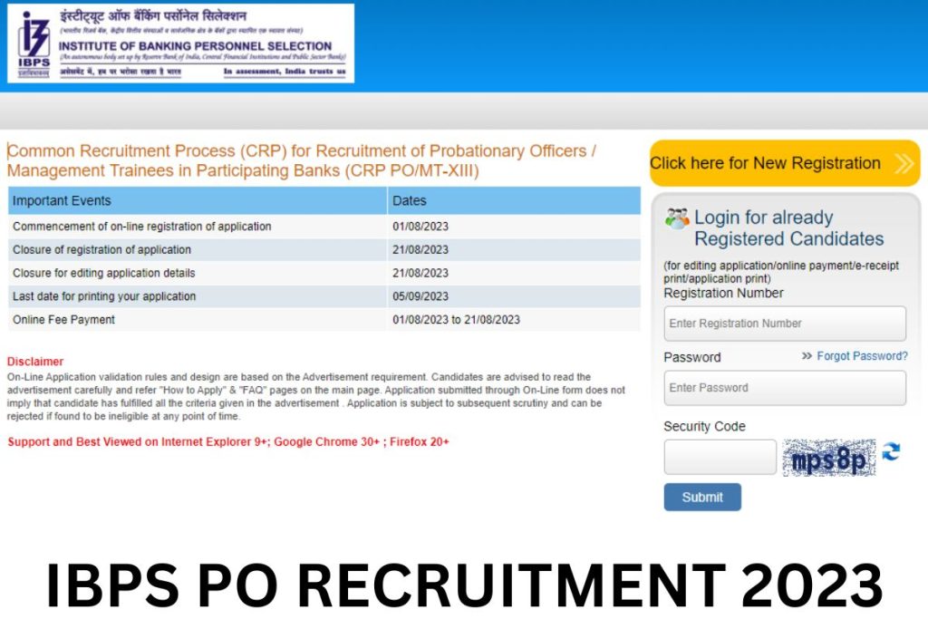 IBPS PO Recruitment 2023, Notification, Eligibility, Apply Online