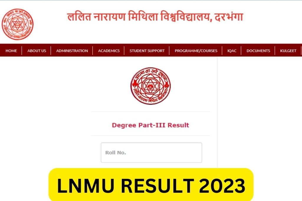 LNMU Result 2023, Part 1, 2, 3 UG PG Marksheet @ lnmu.ac.in