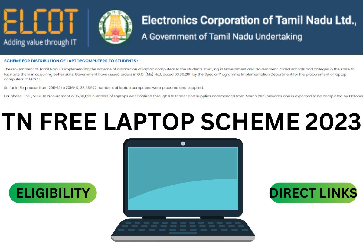 TN Free Laptop Scheme 2024, Application Form, Distribution List