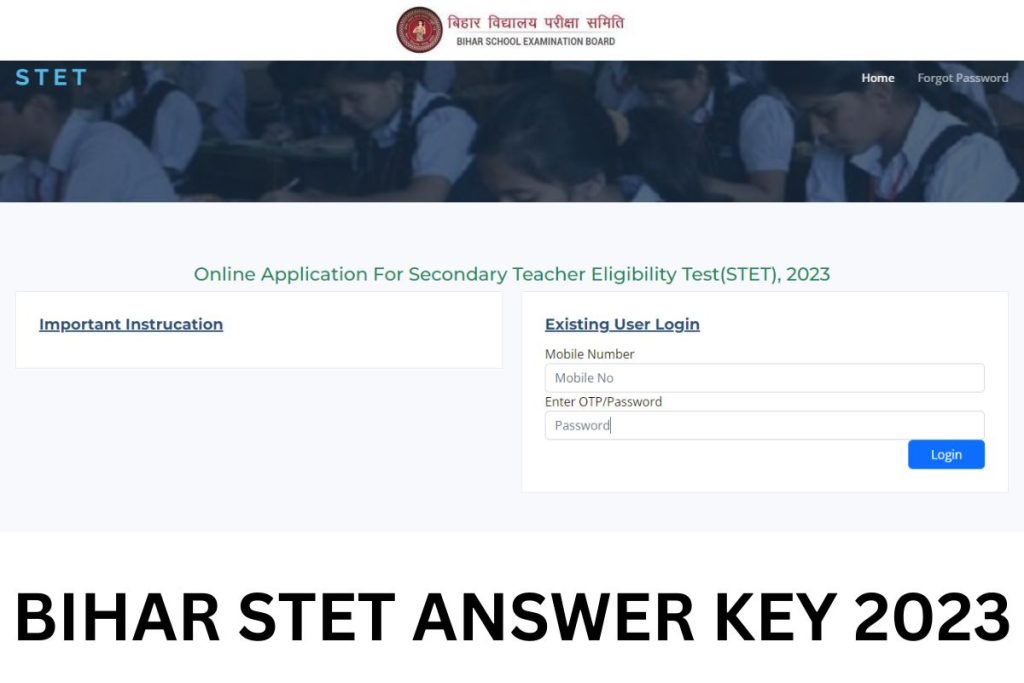Bihar STET Answer Key 2023, bsebstet.com Question Paper PDF Download