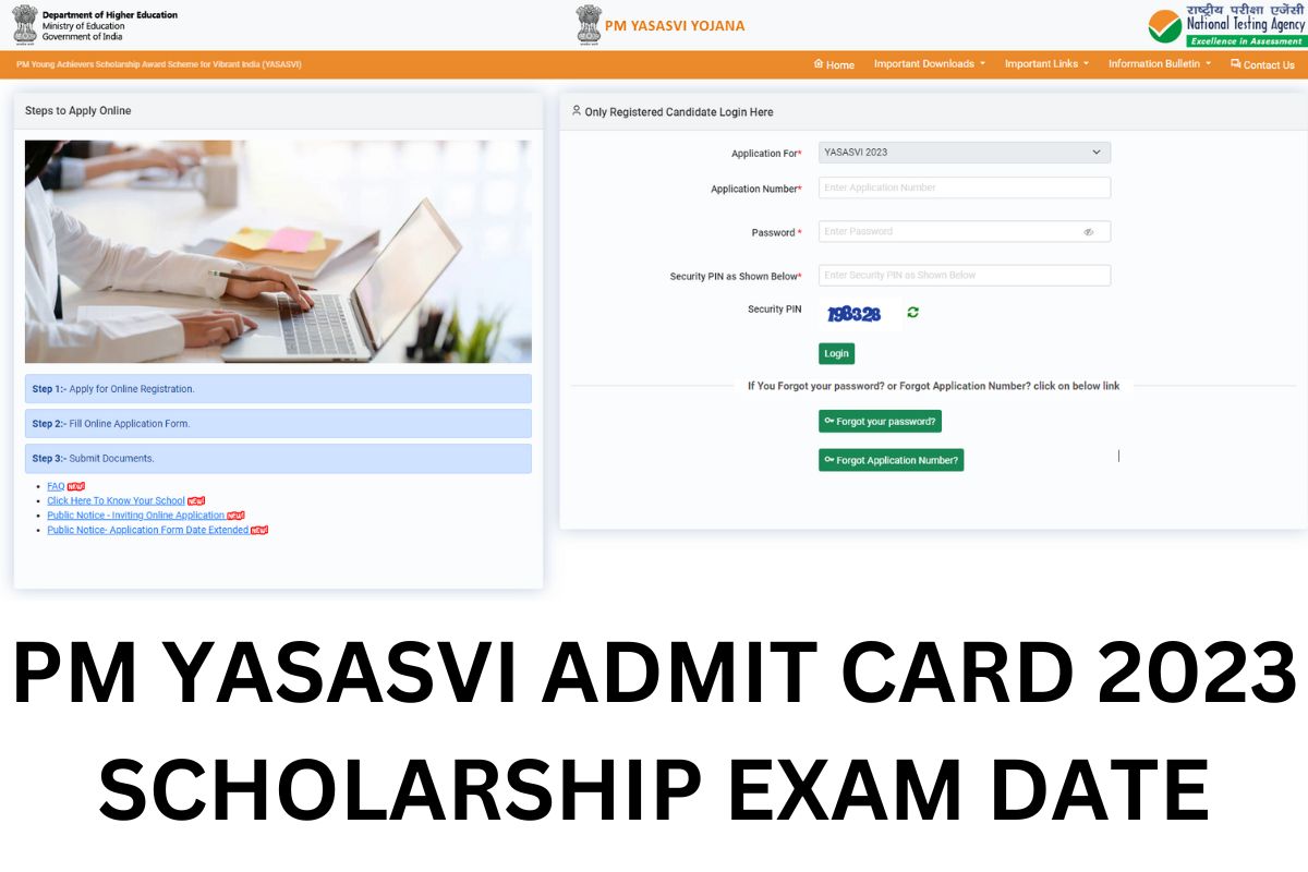 PM YASASVI Admit Card 2023, (Cancelled) Yashasvi Scholarship Hall Ticket