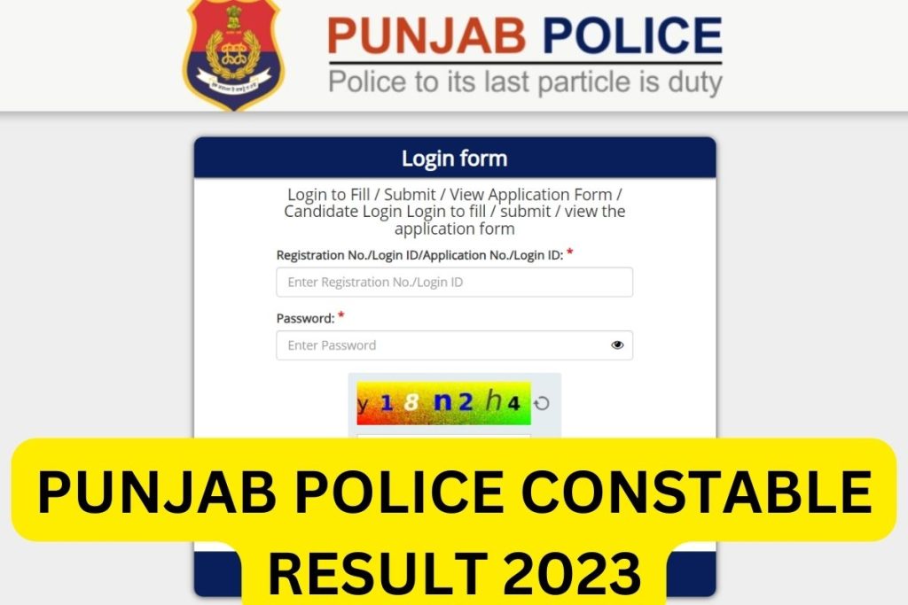 Punjab Police Constable Result 2023, Cut Off Marks, Merit List