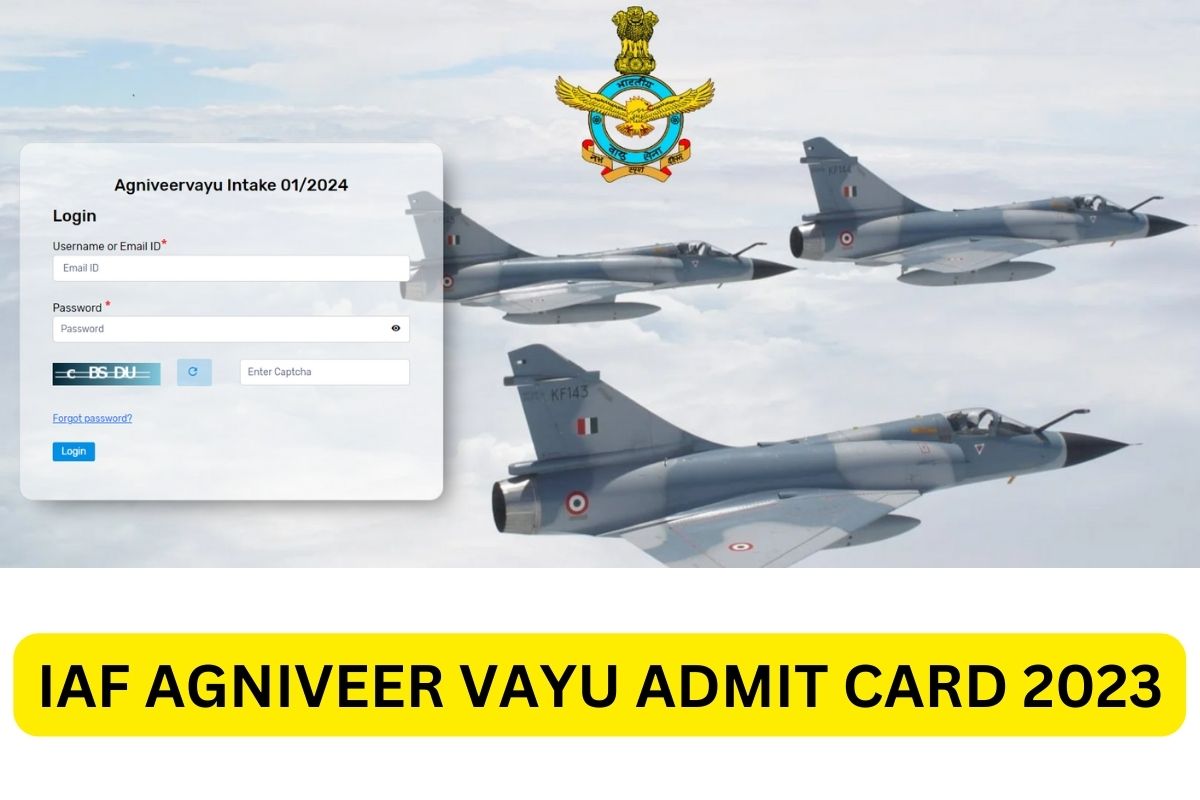IAF Agniveer Vayu Admit Card 2024, Exam City Slip Link @ agnipathvayu.cdac.in