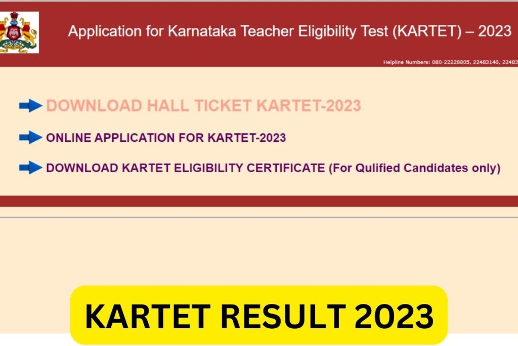 कार्ट परिणाम 2023, कर्नाटक टीईटी स्कोरकार्ड, पेपर 1, 2 कट ऑफ मार्क्स