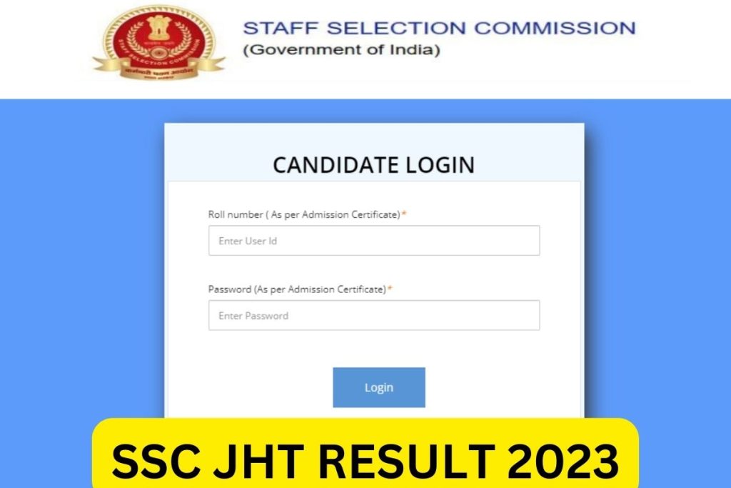 SSC JHT Result 2023, Junior Translator Cut Off Marks