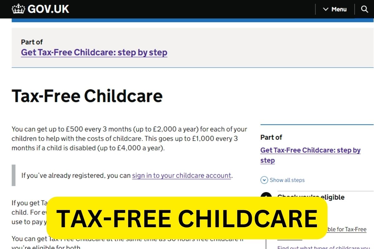 Tax-Free Childcare Scheme - Calculator, Amount, Account Sign In