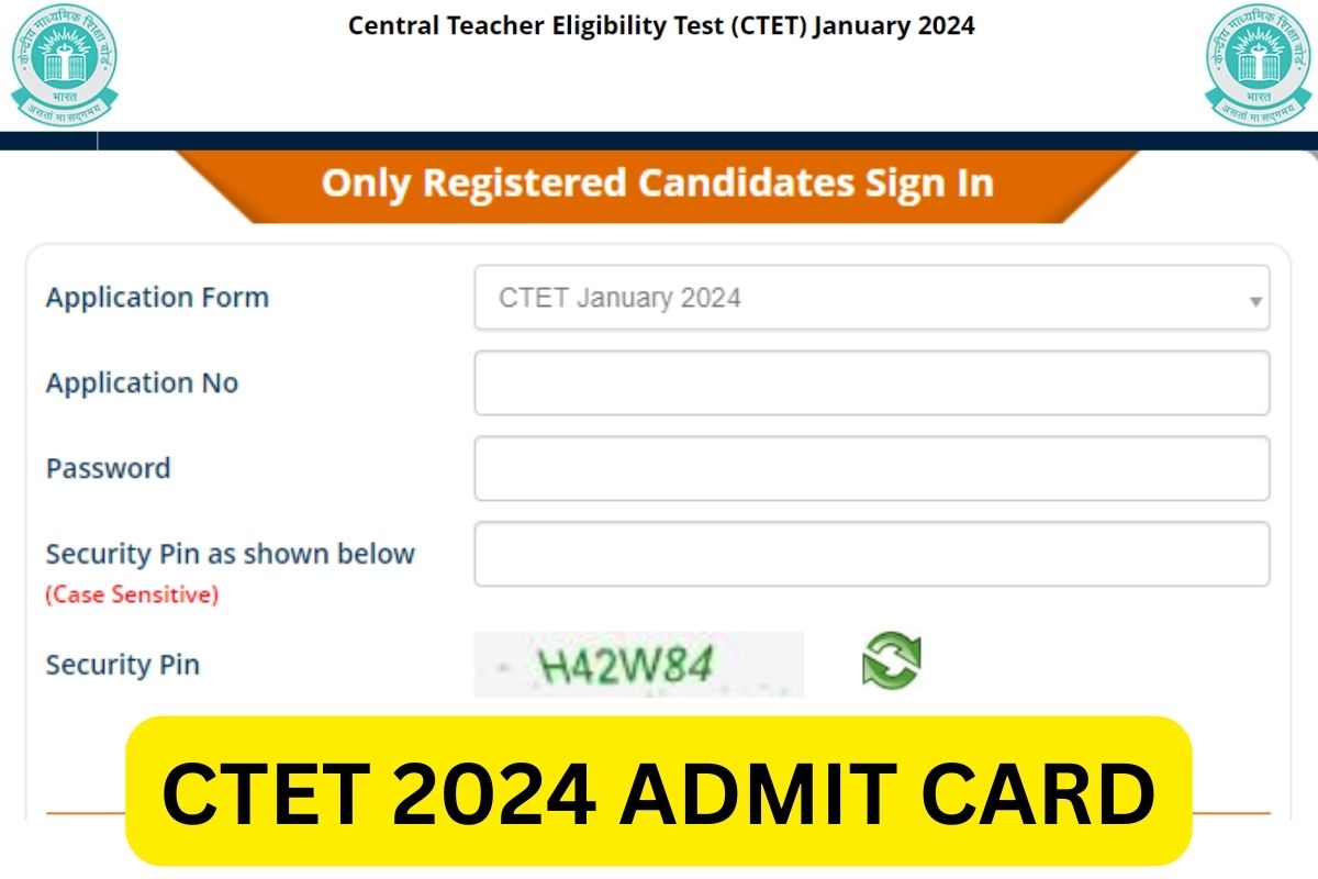 CTET 2024 Admit Card, January Exam Date, Exam City Intimation Slip Link