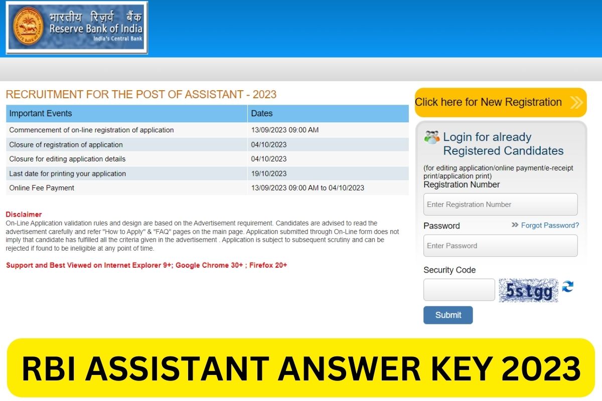 RBI Assistant Answer Key 2023, Exam Analysis, Result Date, Cut Off Marks