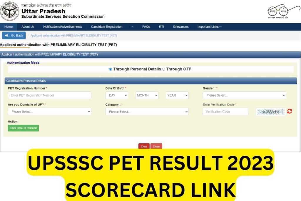 UPSSSC PET Result 2023, Scorecard, Cut Off Marks, Merit List