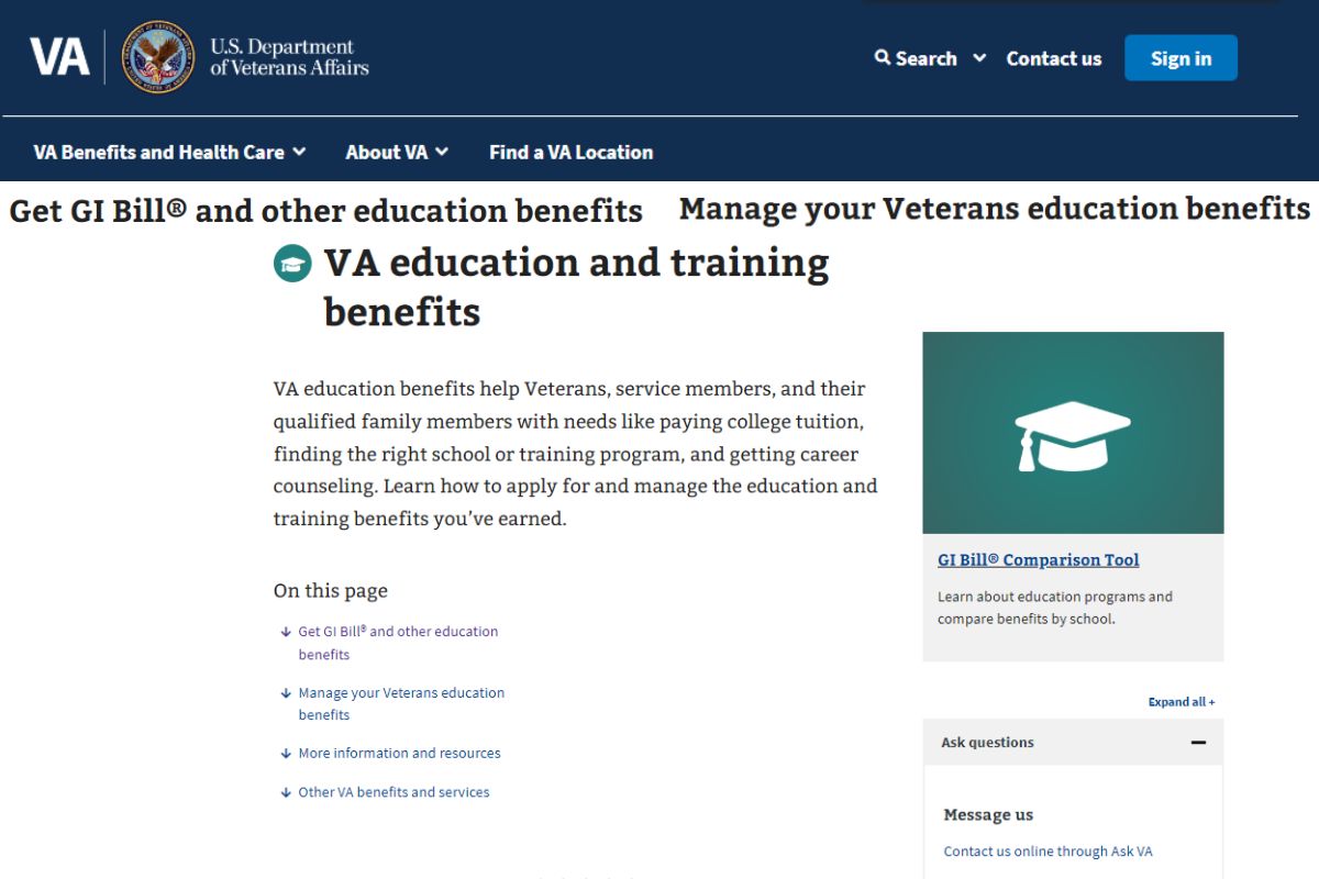 VA Education Benefits - Montgomery GI Bill, Payment, Schedule, Login