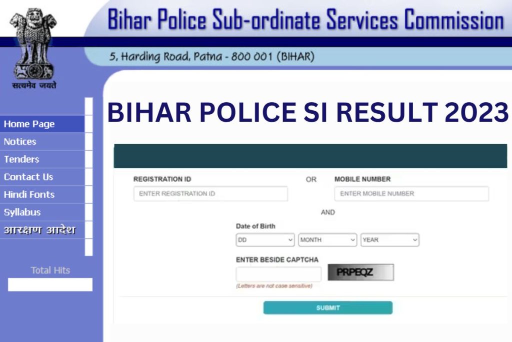 Bihar Police SI Result 2023