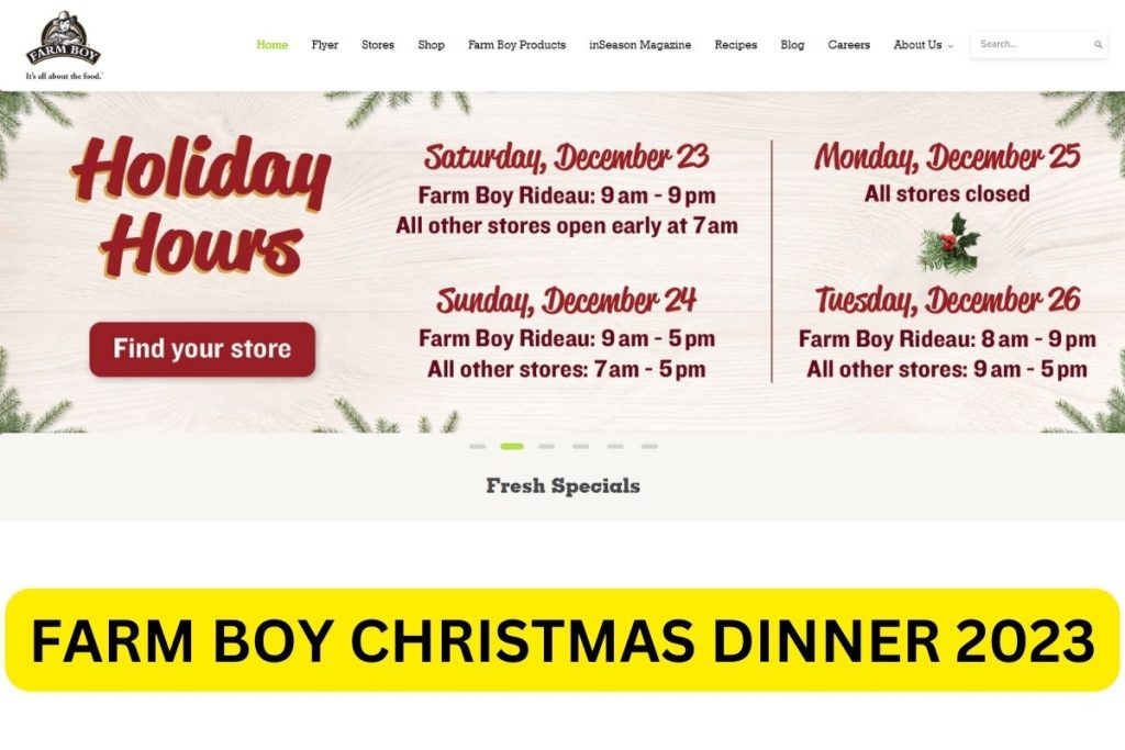 Farm Boy Christmas Dinner 2023, Menu, Prices