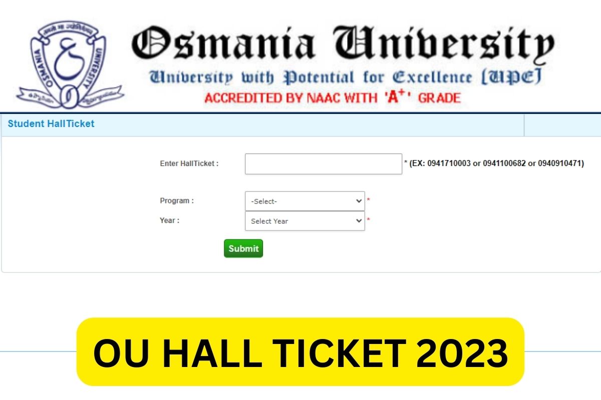OU Hall Ticket 2024 - Osmania University 1st, 3rd, 5th Semester Admit Card Download
