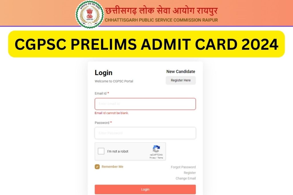 CGPSC Prelims Admit Card 2024, psc.cg.gov.in Hall Ticket Link