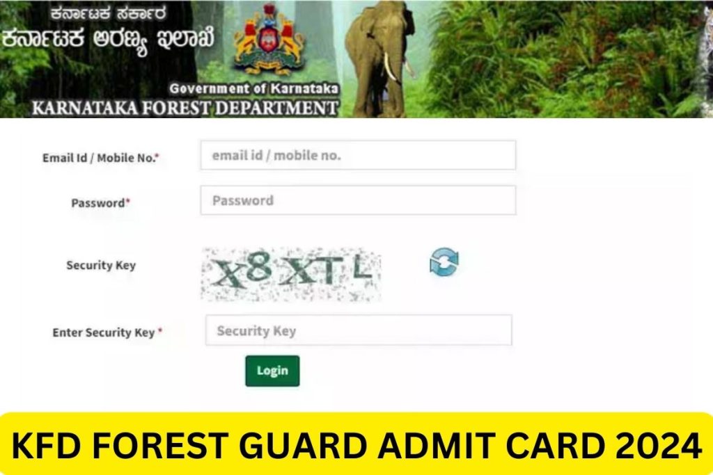 KFD Forest Guard Admit Card 2024