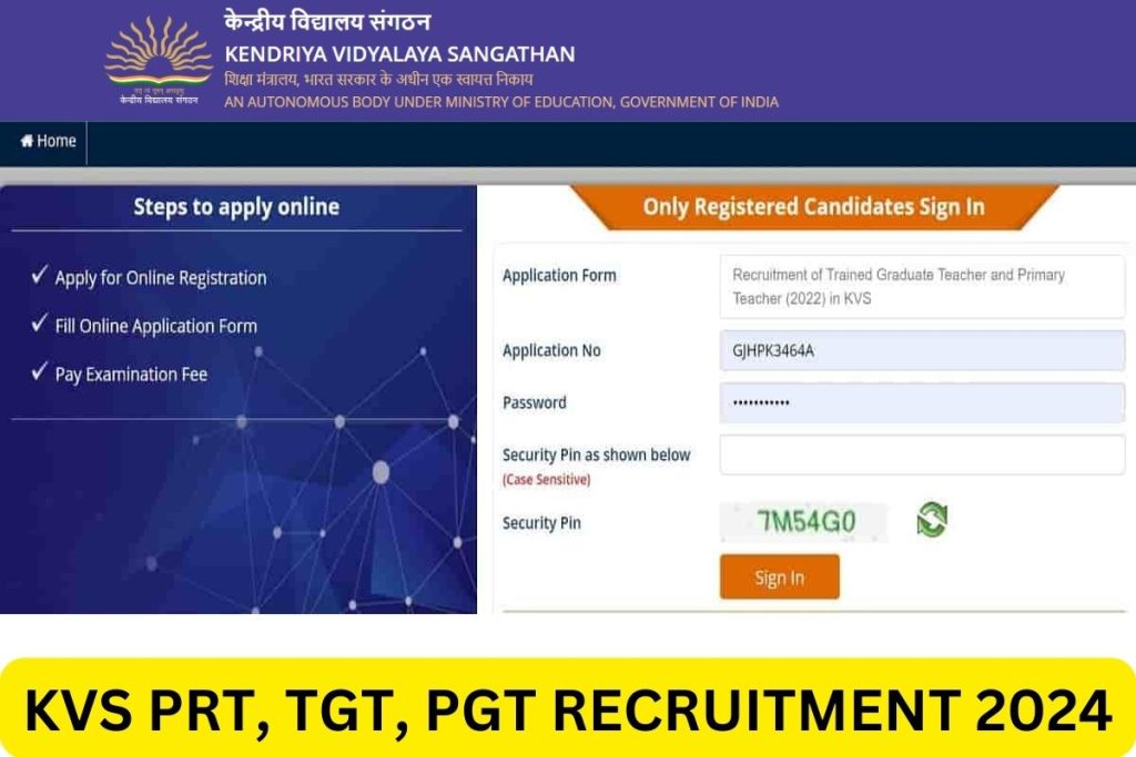 KVS PRT, TGT, PGT Recruitment 2024