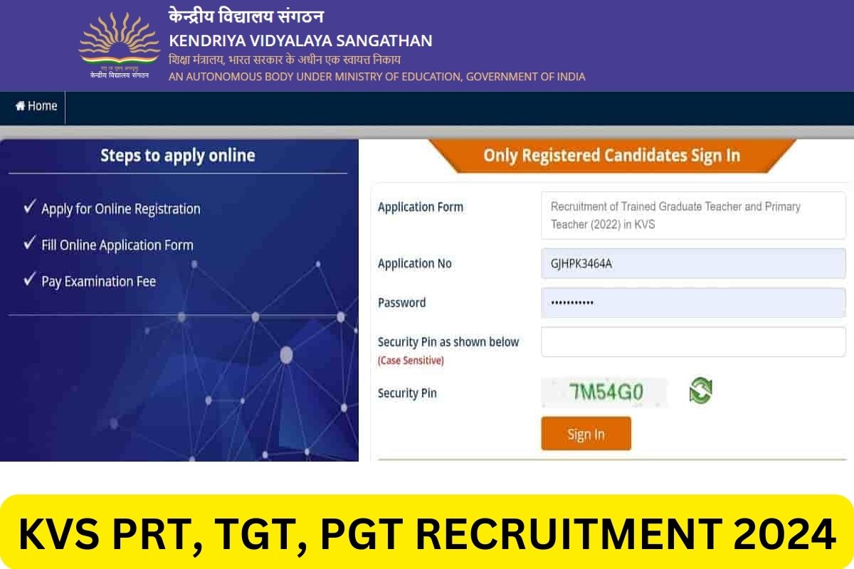 KVS Recruitment 2024 - PRT, TGT, PGT Notification, Apply Online Link