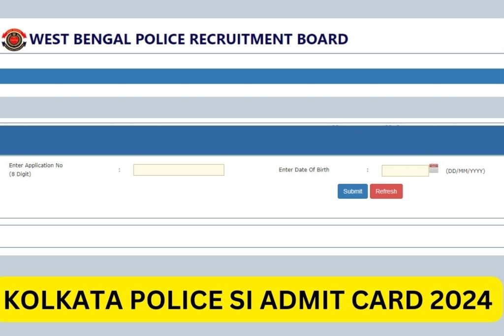 Kolkata Police SI Admit Card 2024