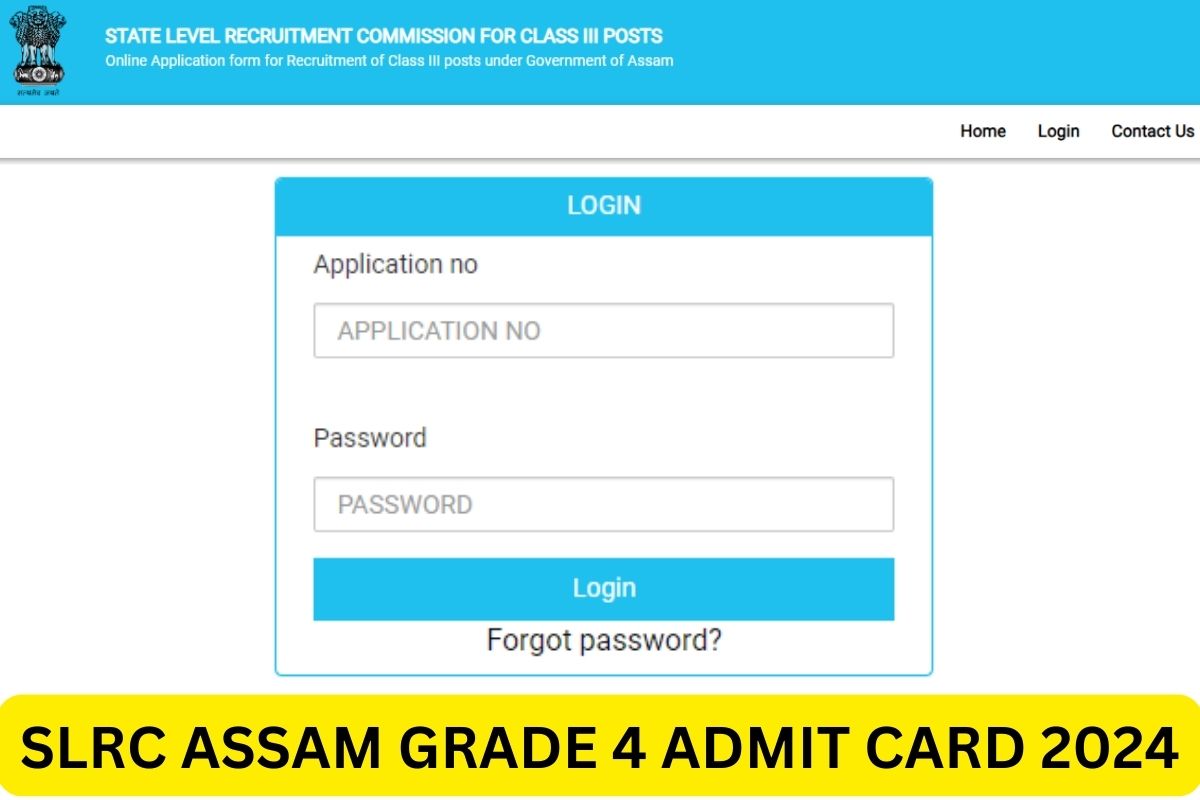 SLRC Assam Grade 4 Admit Card 2024