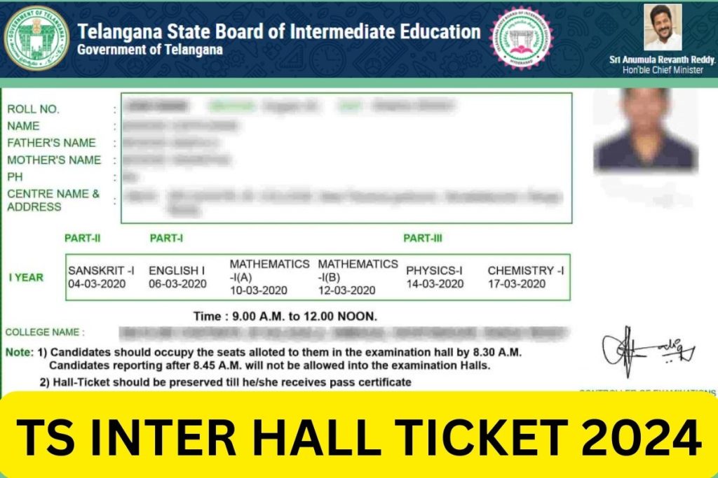 TS Inter Hall Ticket 2024