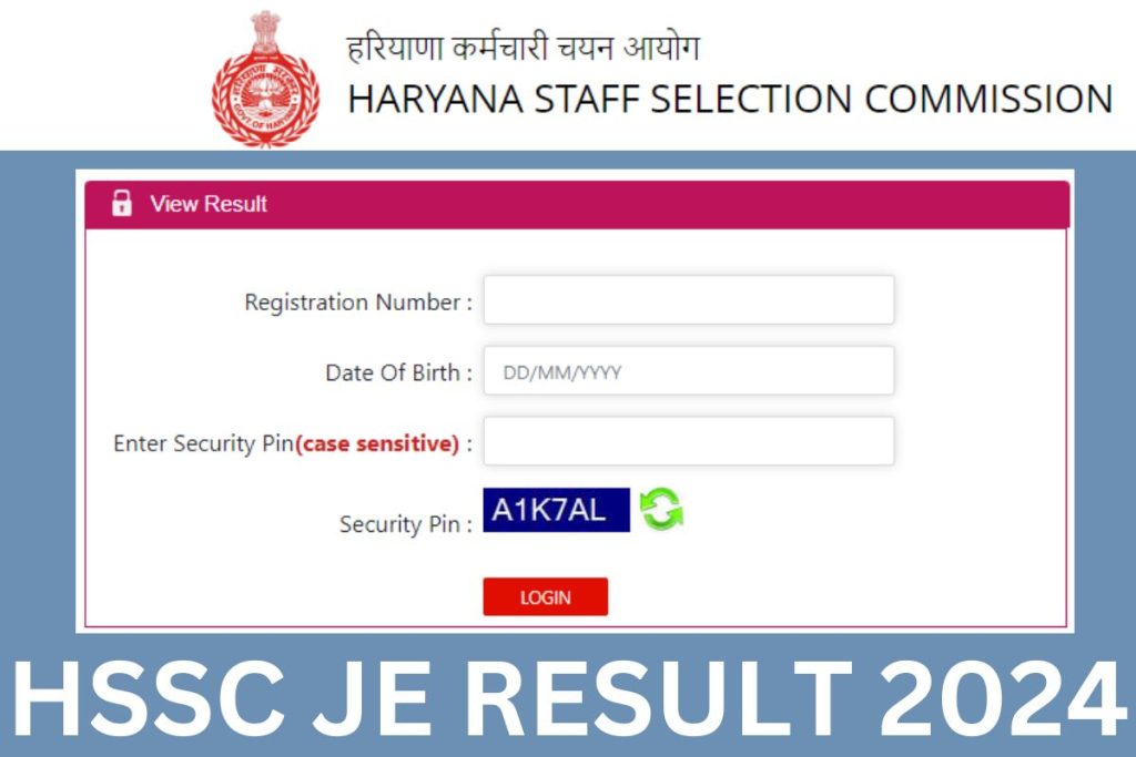 HSSC JE Result 2024